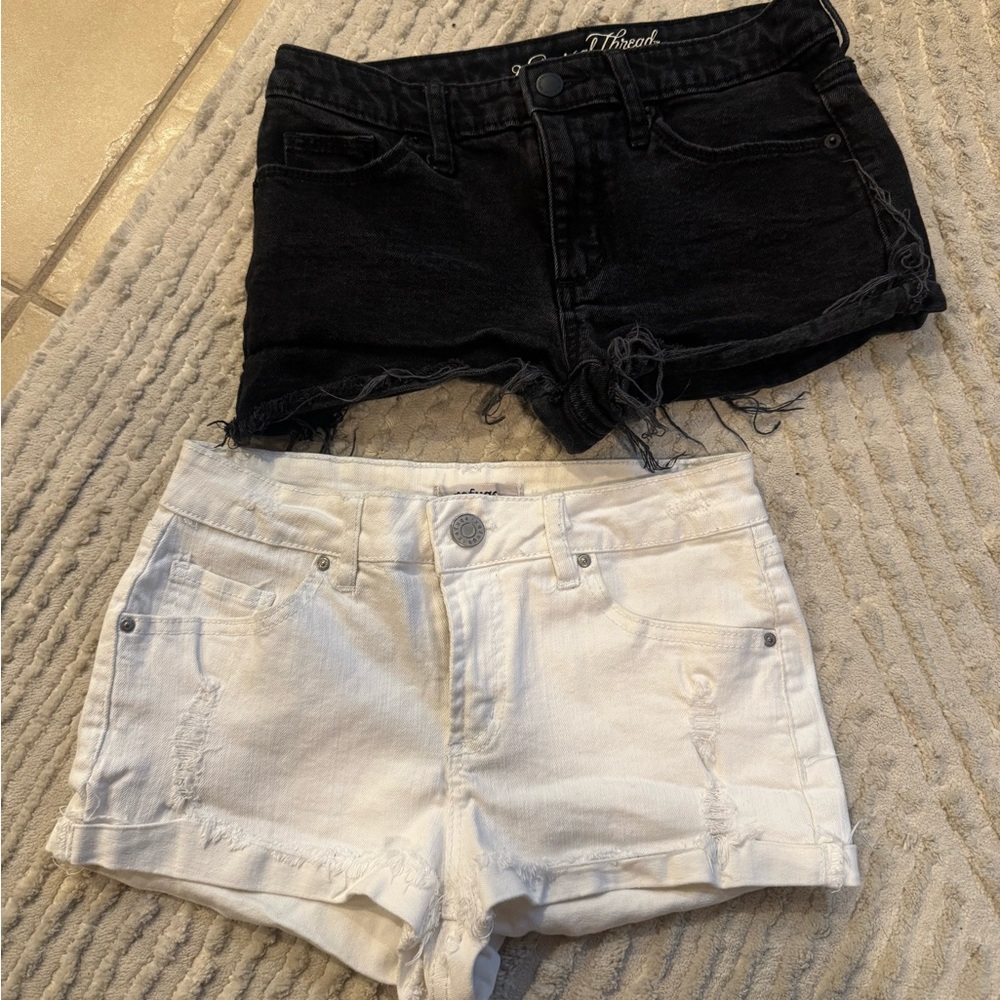 Bundle Black and White Jean Shorts